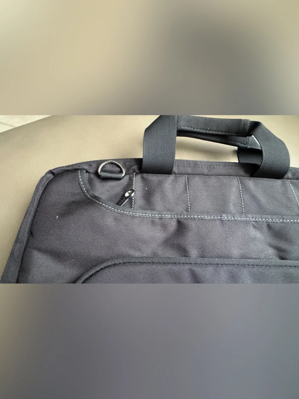 Black Laptop Briefcase with Front Pocket -